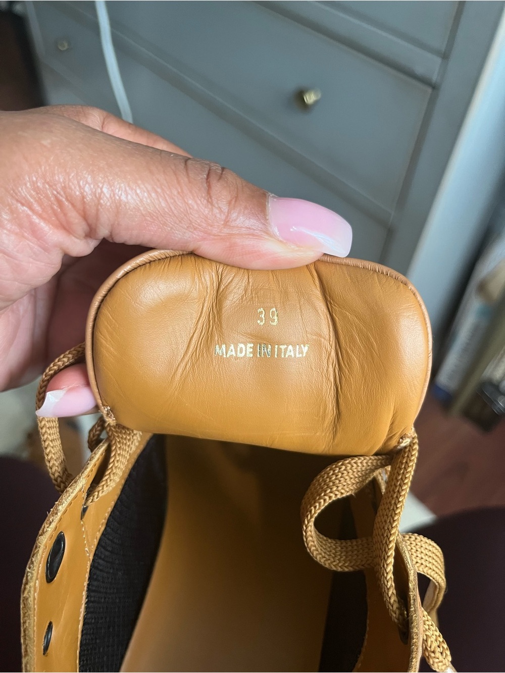 MCM Brown Monogram Low-Top Leather Sneakers - Picture 6 of 9